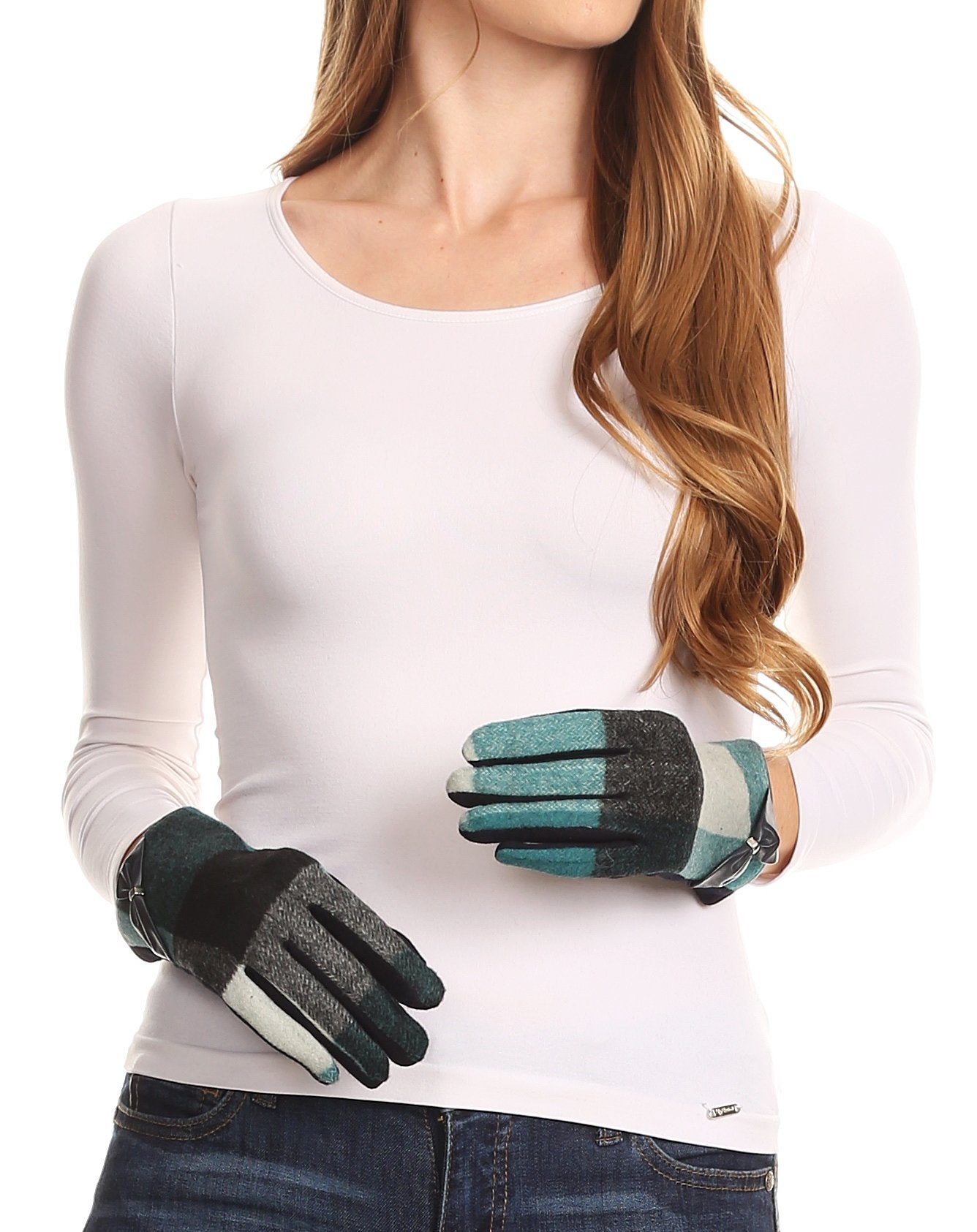 Sakkas Liya Classic Warm Driving Touch Screen Capable Stretch Gloves Fleece Lined - Concordia Style Boutique