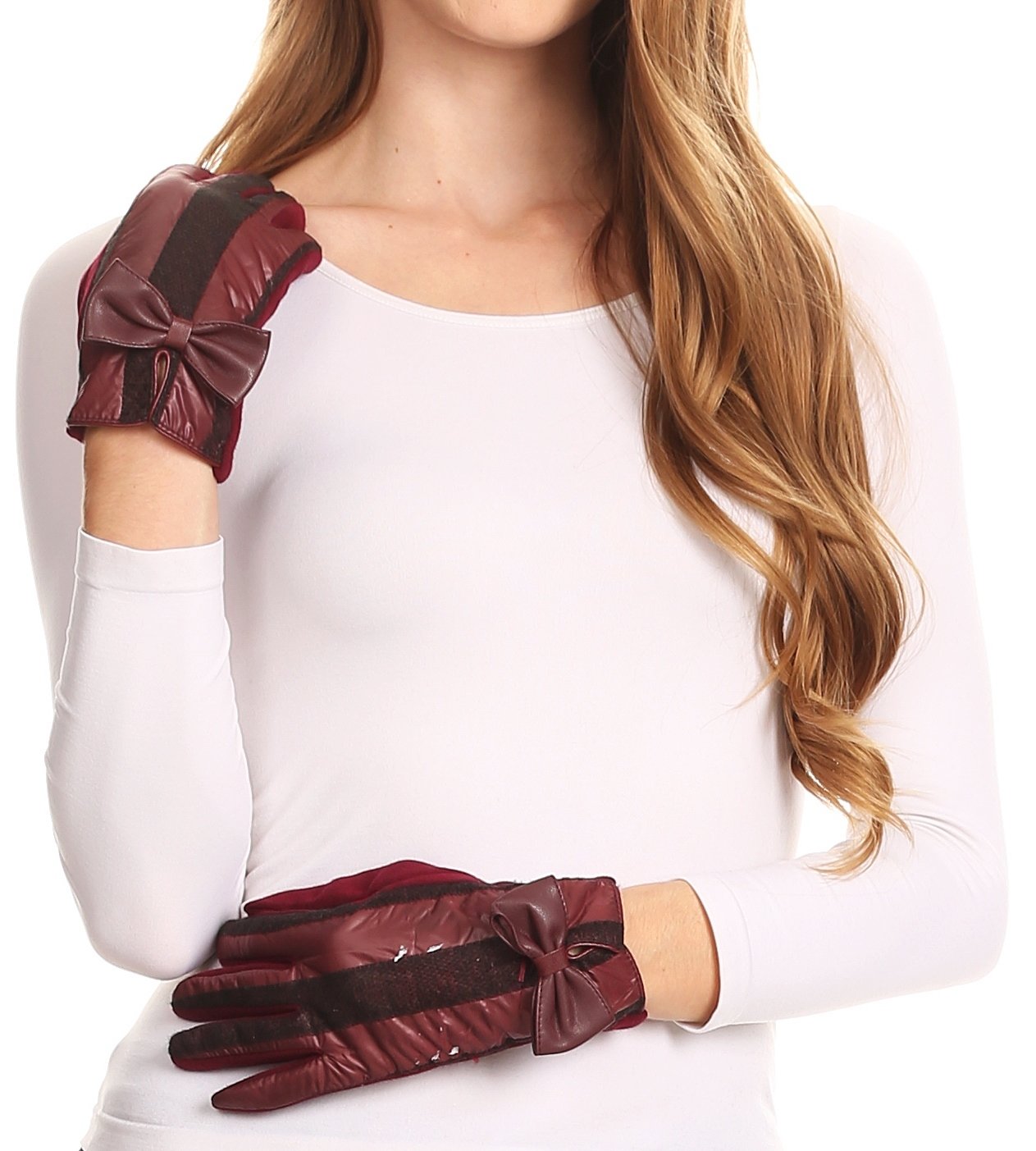 Sakkas Liya Classic Warm Driving Touch Screen Capable Stretch Gloves Fleece Lined - Concordia Style Boutique