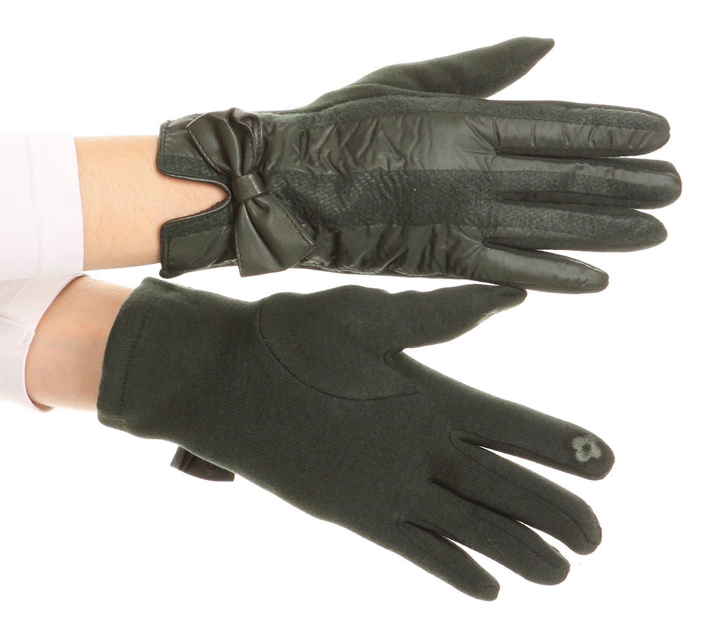 Sakkas Liya Classic Warm Driving Touch Screen Capable Stretch Gloves Fleece Lined - Concordia Style Boutique