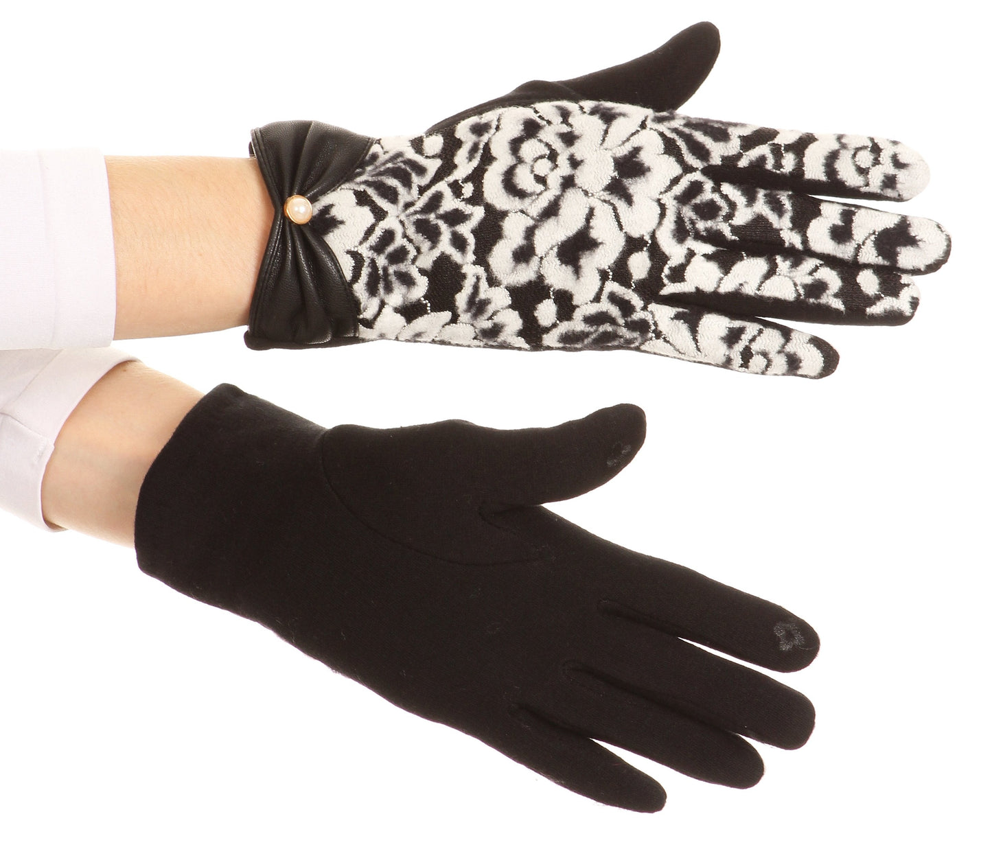 Sakkas Liya Classic Warm Driving Touch Screen Capable Stretch Gloves Fleece Lined - Concordia Style Boutique