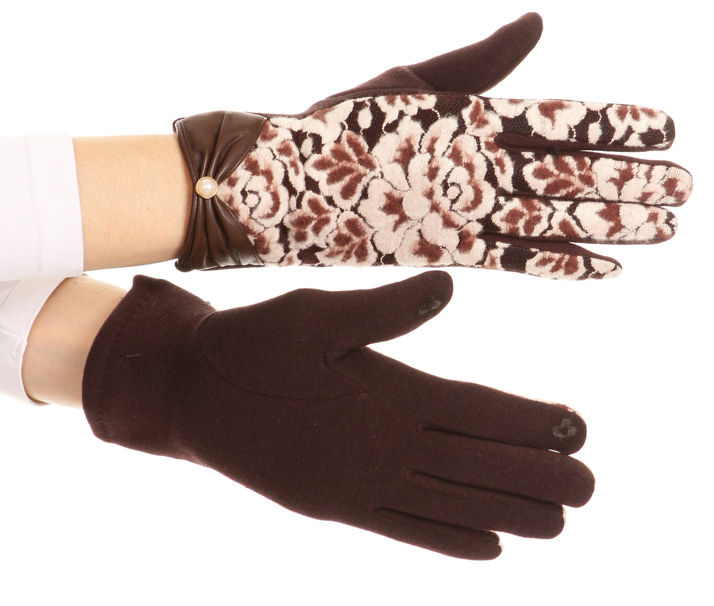 Sakkas Liya Classic Warm Driving Touch Screen Capable Stretch Gloves Fleece Lined - Concordia Style Boutique