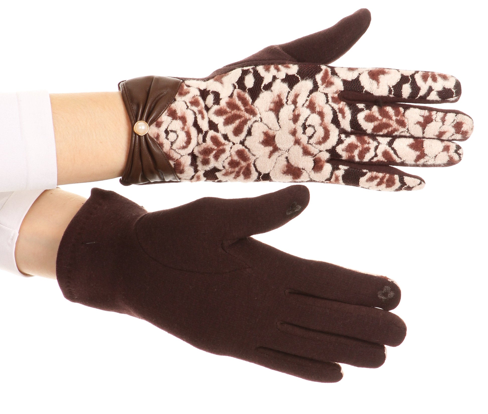Sakkas Liya Classic Warm Driving Touch Screen Capable Stretch Gloves Fleece Lined - Concordia Style Boutique