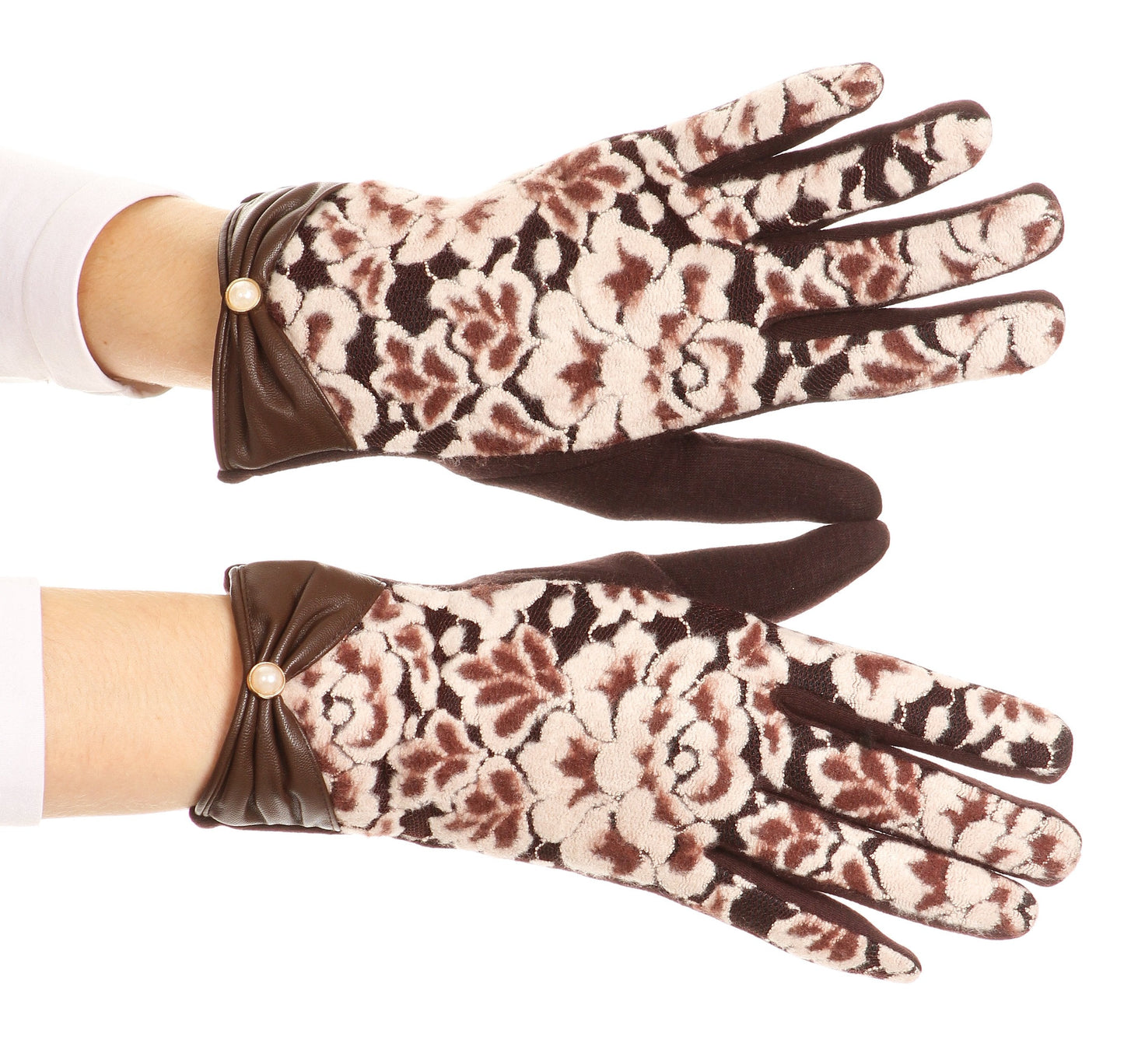 Sakkas Liya Classic Warm Driving Touch Screen Capable Stretch Gloves Fleece Lined - Concordia Style Boutique