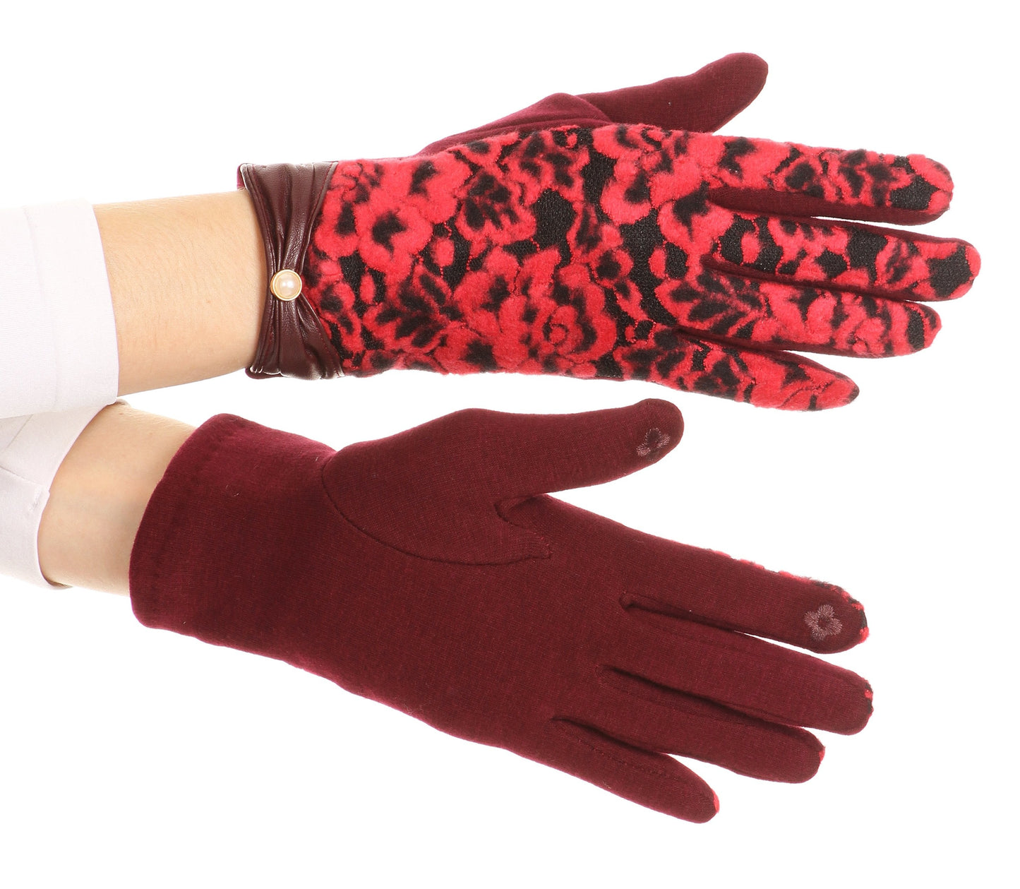 Sakkas Liya Classic Warm Driving Touch Screen Capable Stretch Gloves Fleece Lined - Concordia Style Boutique