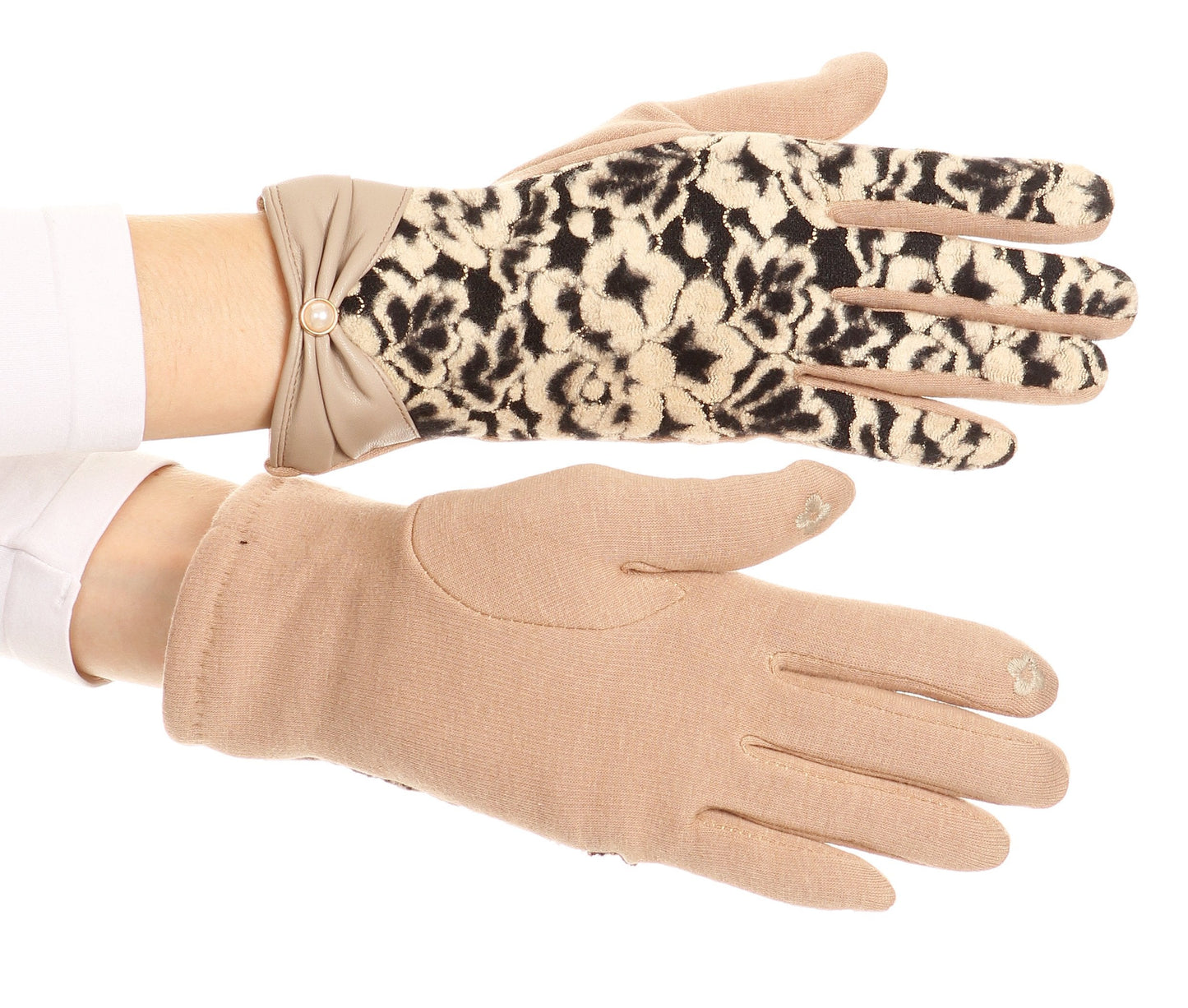 Sakkas Liya Classic Warm Driving Touch Screen Capable Stretch Gloves Fleece Lined - Concordia Style Boutique