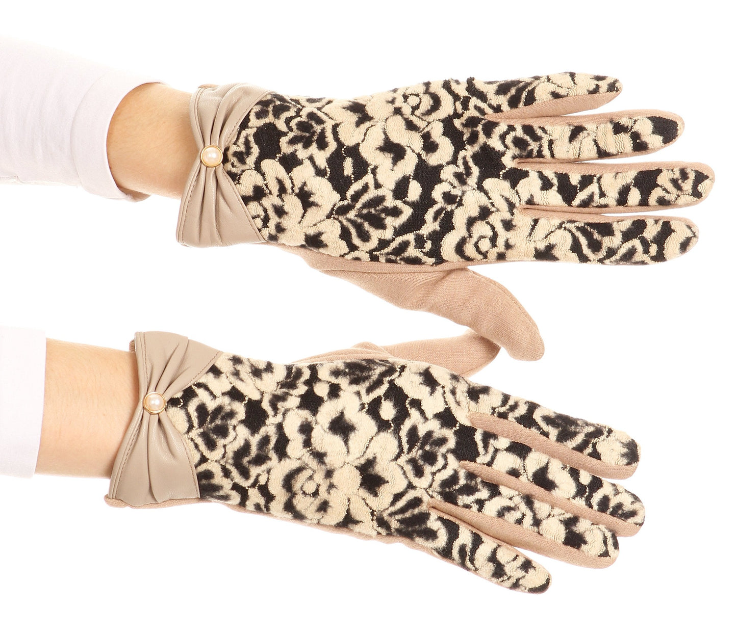 Sakkas Liya Classic Warm Driving Touch Screen Capable Stretch Gloves Fleece Lined - Concordia Style Boutique