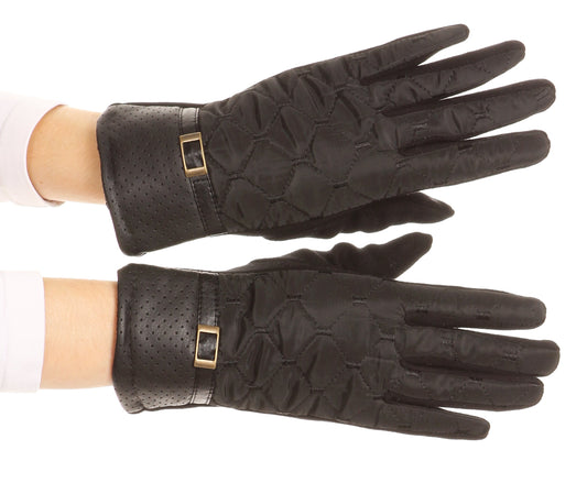 Sakkas Emie Quilted and Lace Super Soft Warm Driving Gloves Touch Screen Capable - Concordia Style Boutique