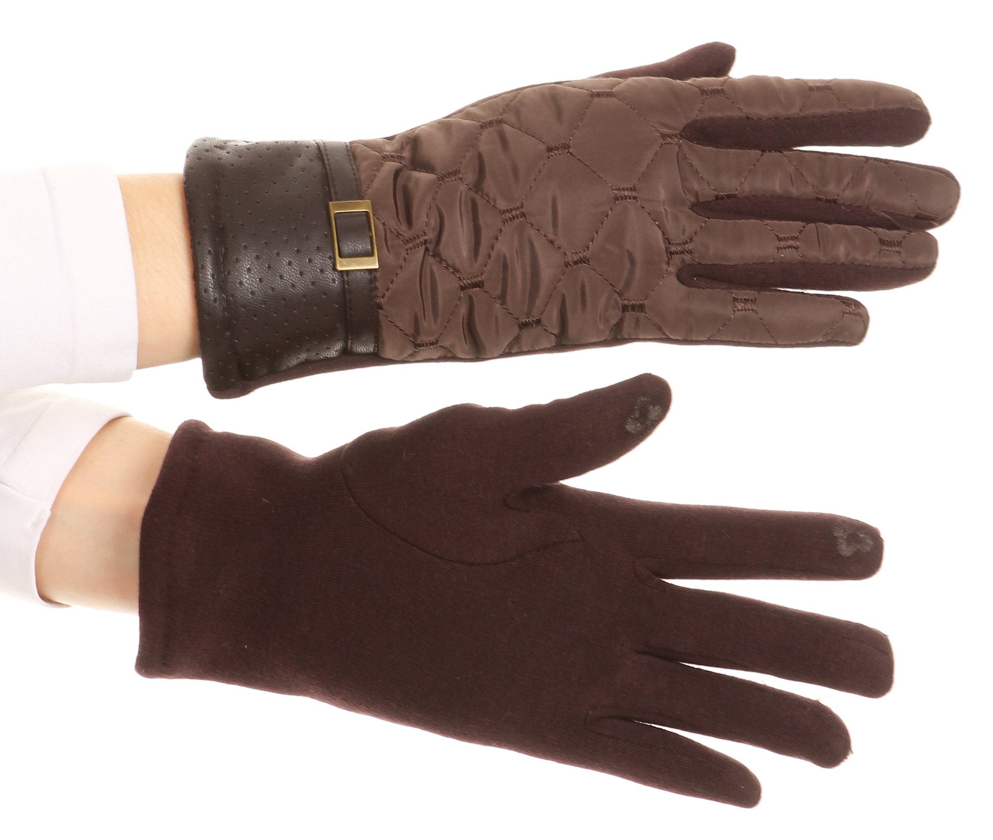 Sakkas Emie Quilted and Lace Super Soft Warm Driving Gloves Touch Screen Capable - Concordia Style Boutique
