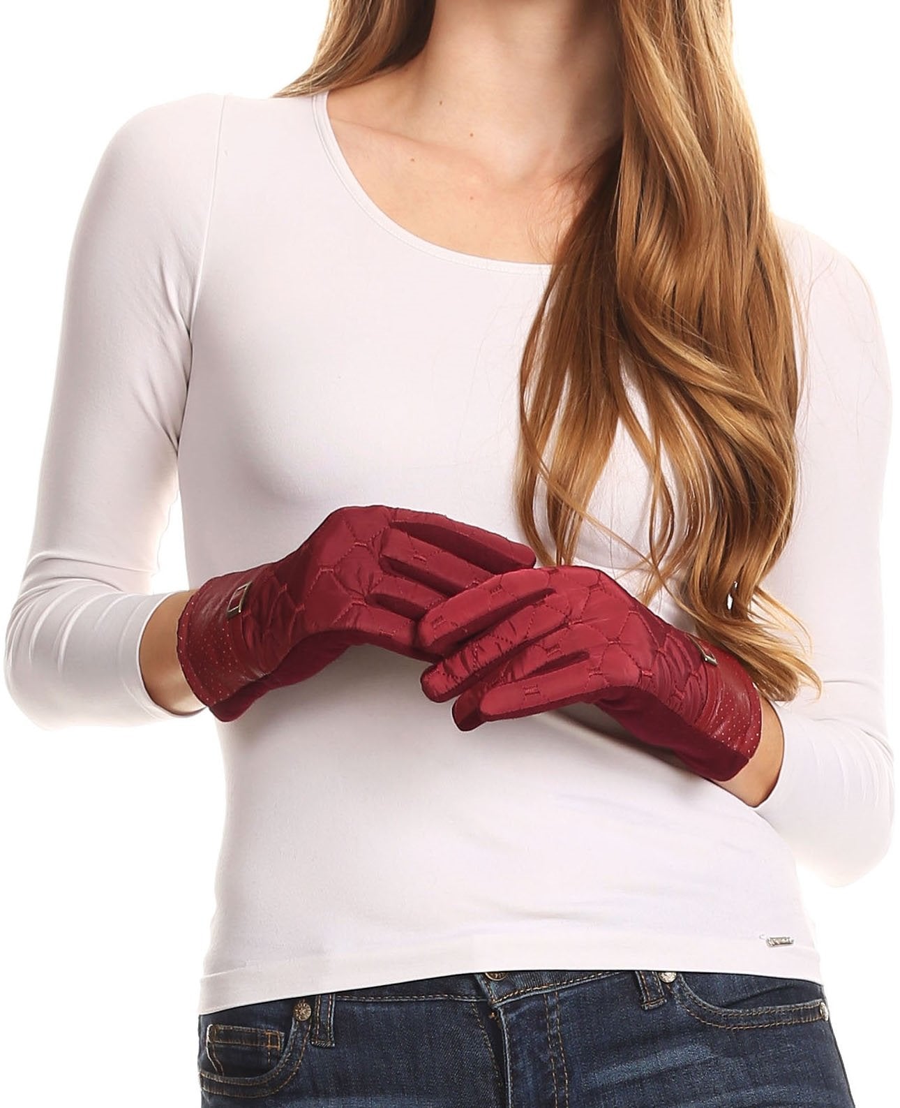 Sakkas Emie Quilted and Lace Super Soft Warm Driving Gloves Touch Screen Capable - Concordia Style Boutique