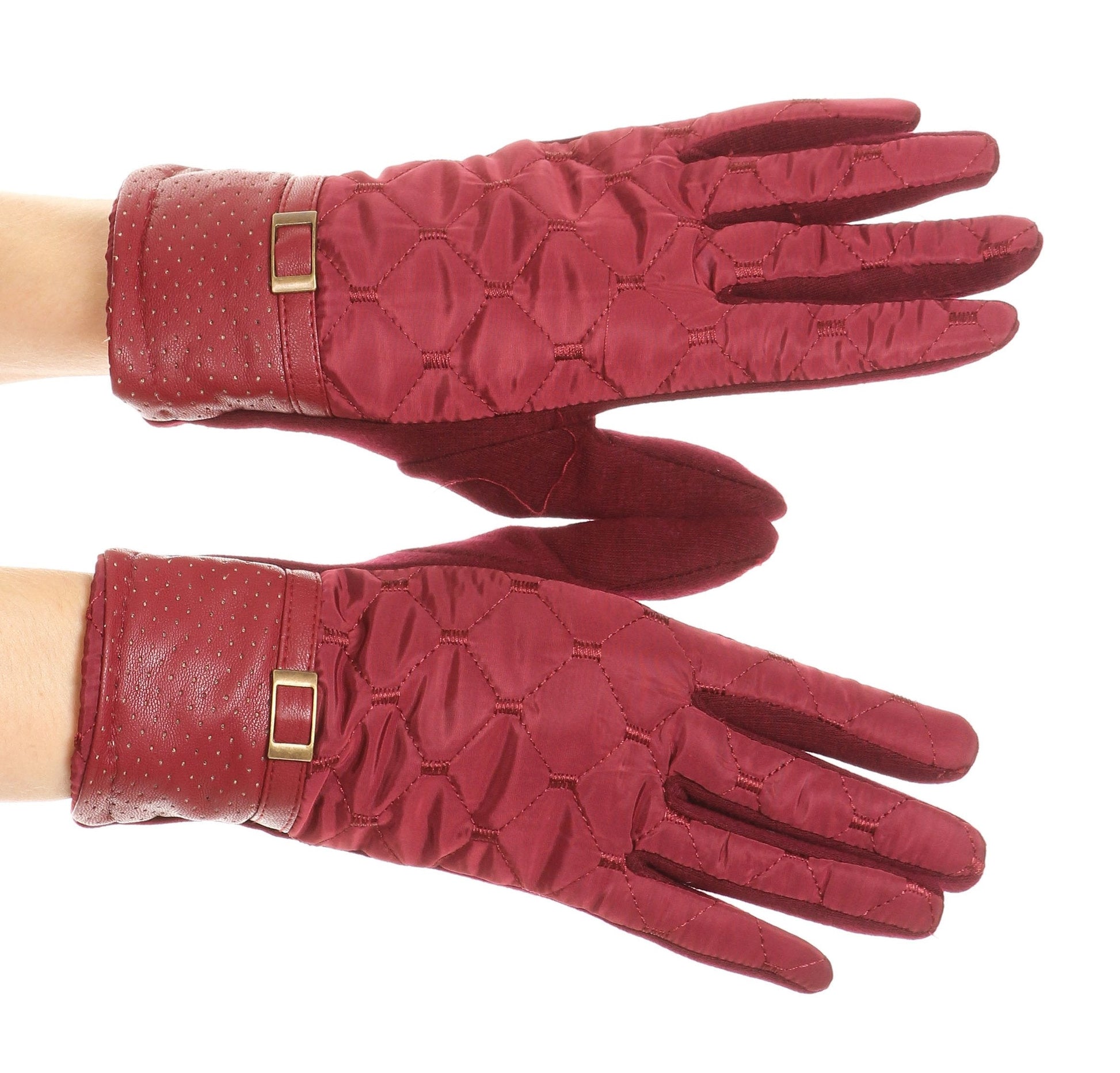 Sakkas Emie Quilted and Lace Super Soft Warm Driving Gloves Touch Screen Capable - Concordia Style Boutique