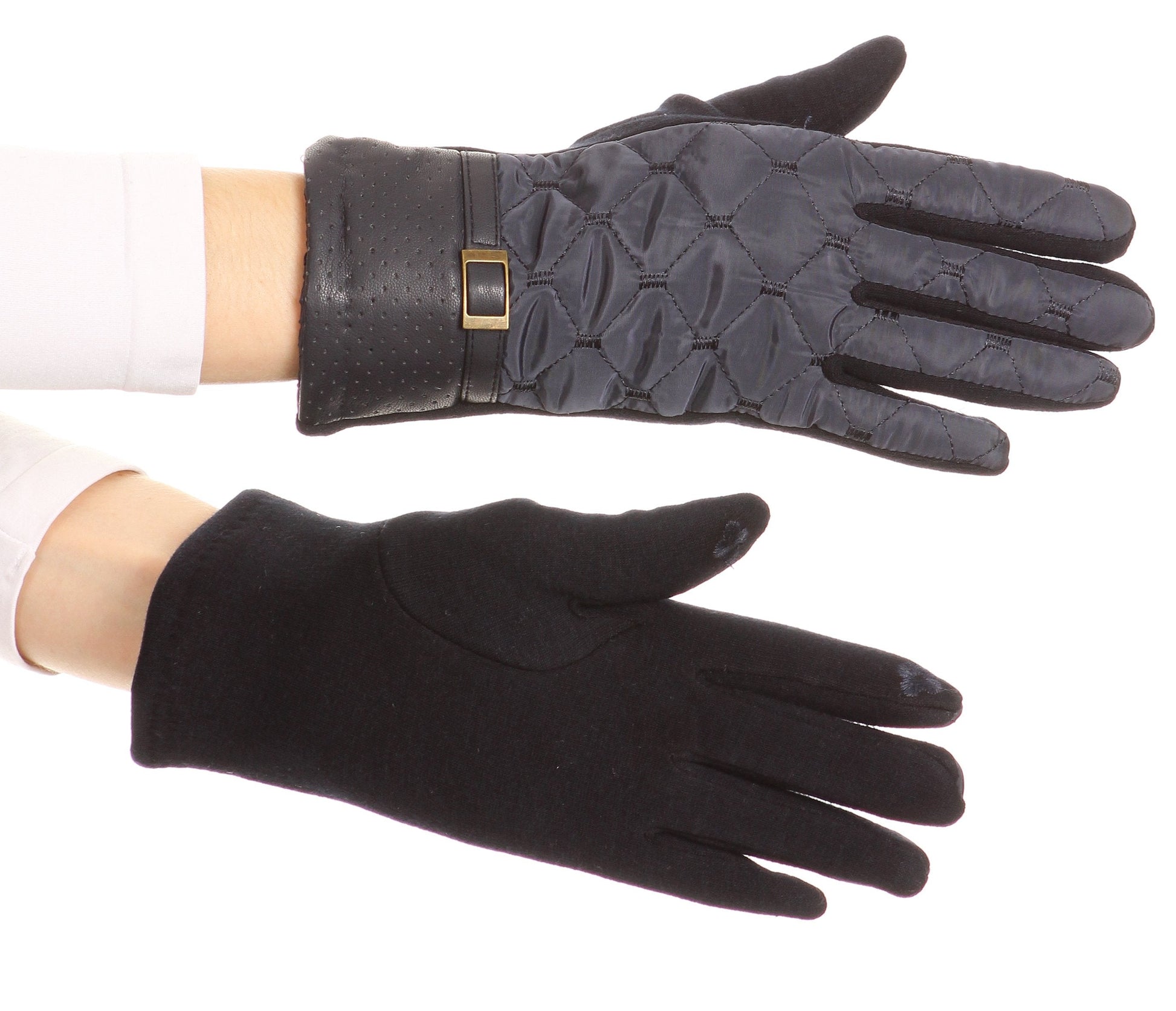 Sakkas Emie Quilted and Lace Super Soft Warm Driving Gloves Touch Screen Capable - Concordia Style Boutique