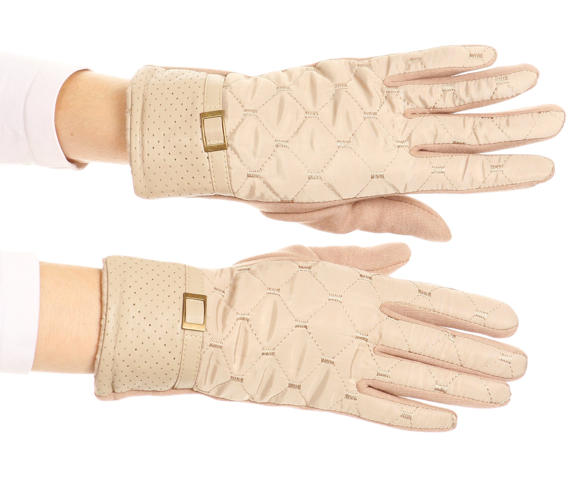 Sakkas Emie Quilted and Lace Super Soft Warm Driving Gloves Touch Screen Capable - Concordia Style Boutique