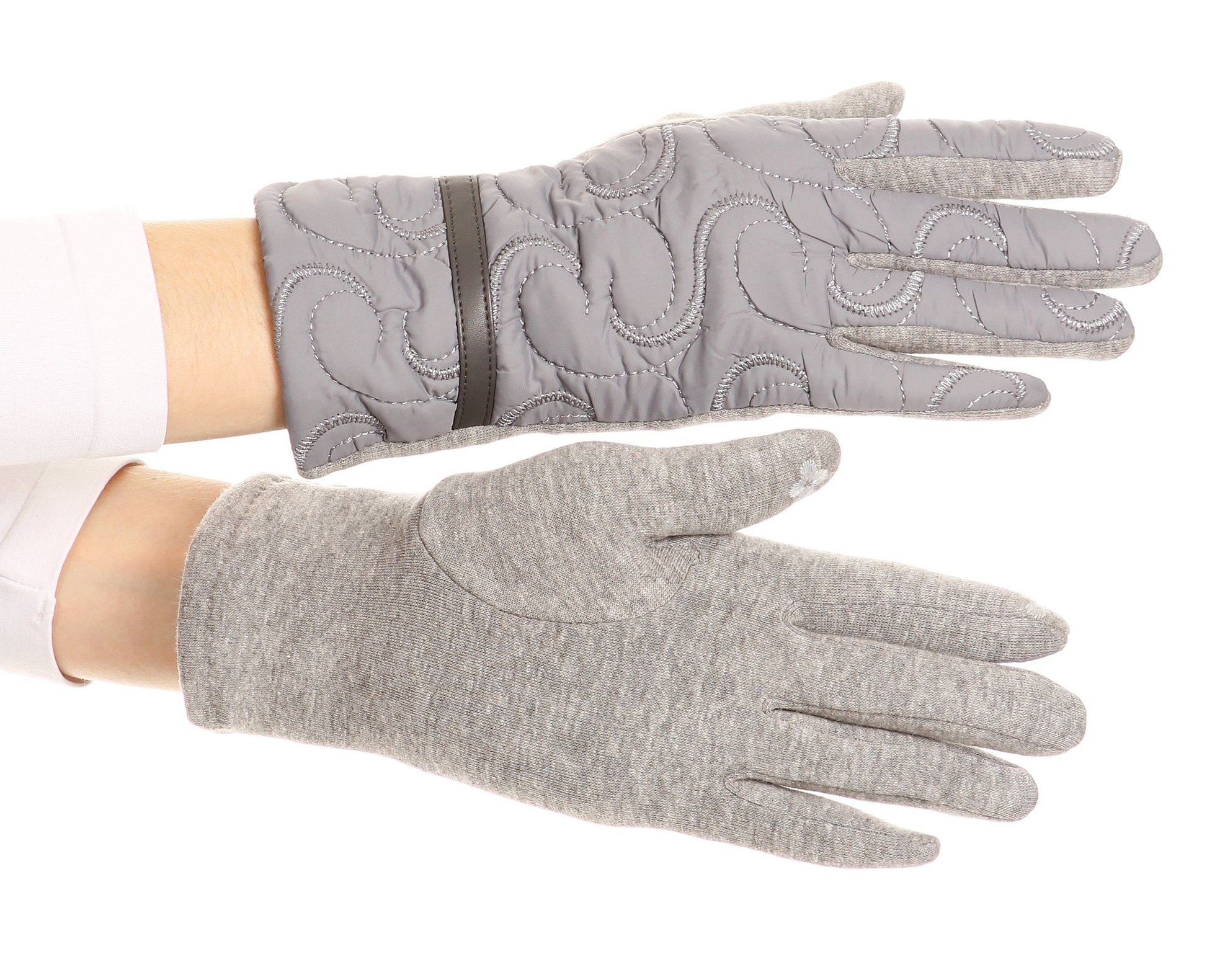 Sakkas Emie Quilted and Lace Super Soft Warm Driving Gloves Touch Screen Capable - Concordia Style Boutique