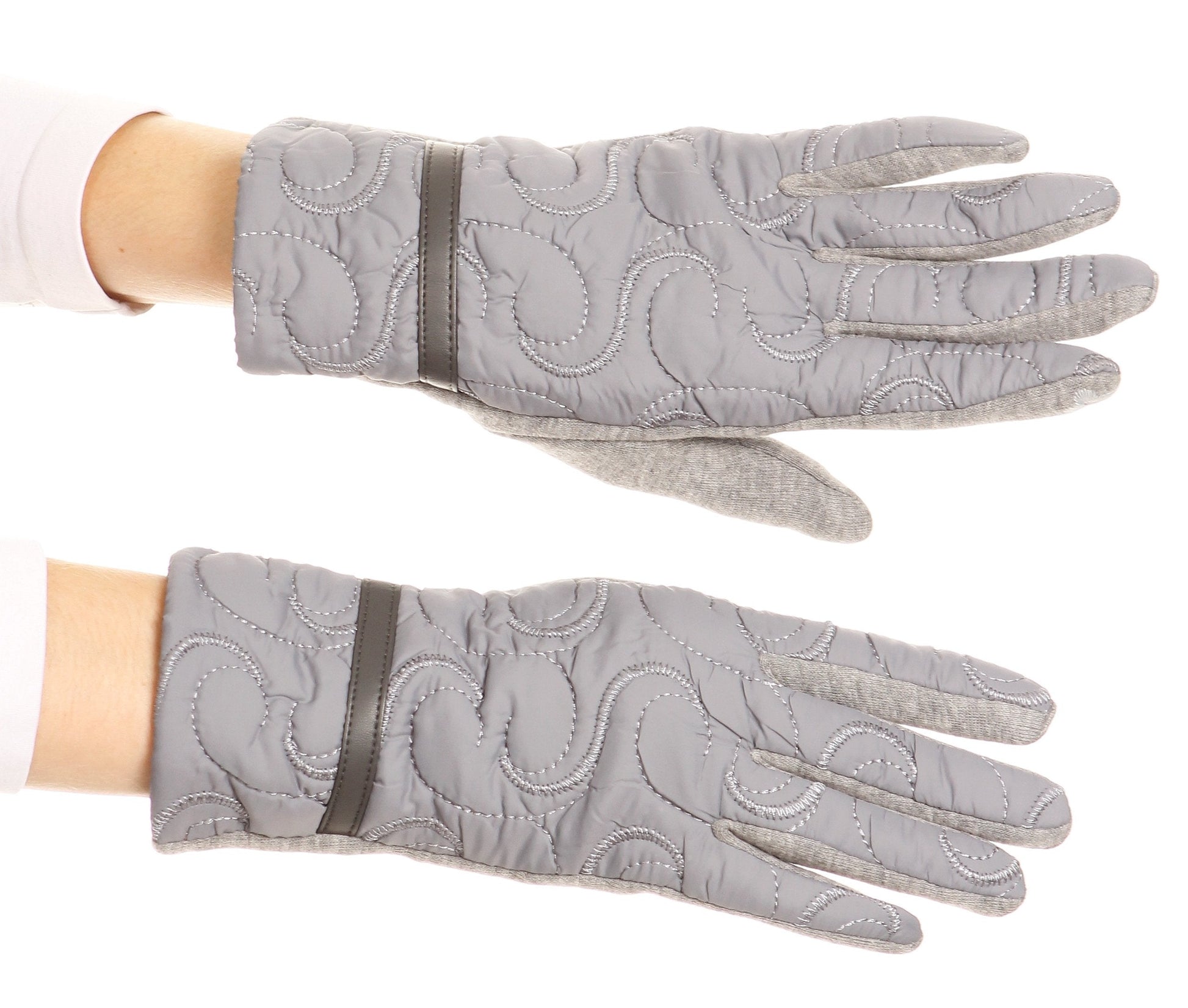 Sakkas Emie Quilted and Lace Super Soft Warm Driving Gloves Touch Screen Capable - Concordia Style Boutique