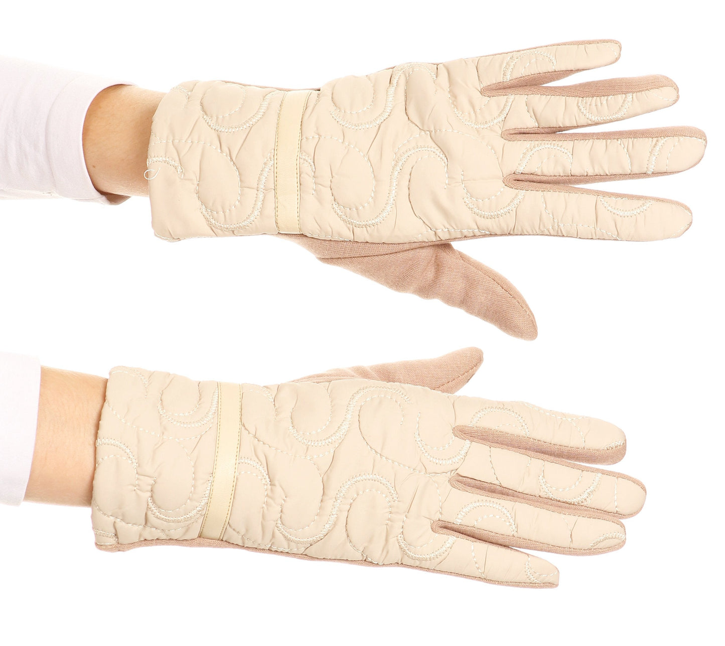 Sakkas Emie Quilted and Lace Super Soft Warm Driving Gloves Touch Screen Capable - Concordia Style Boutique