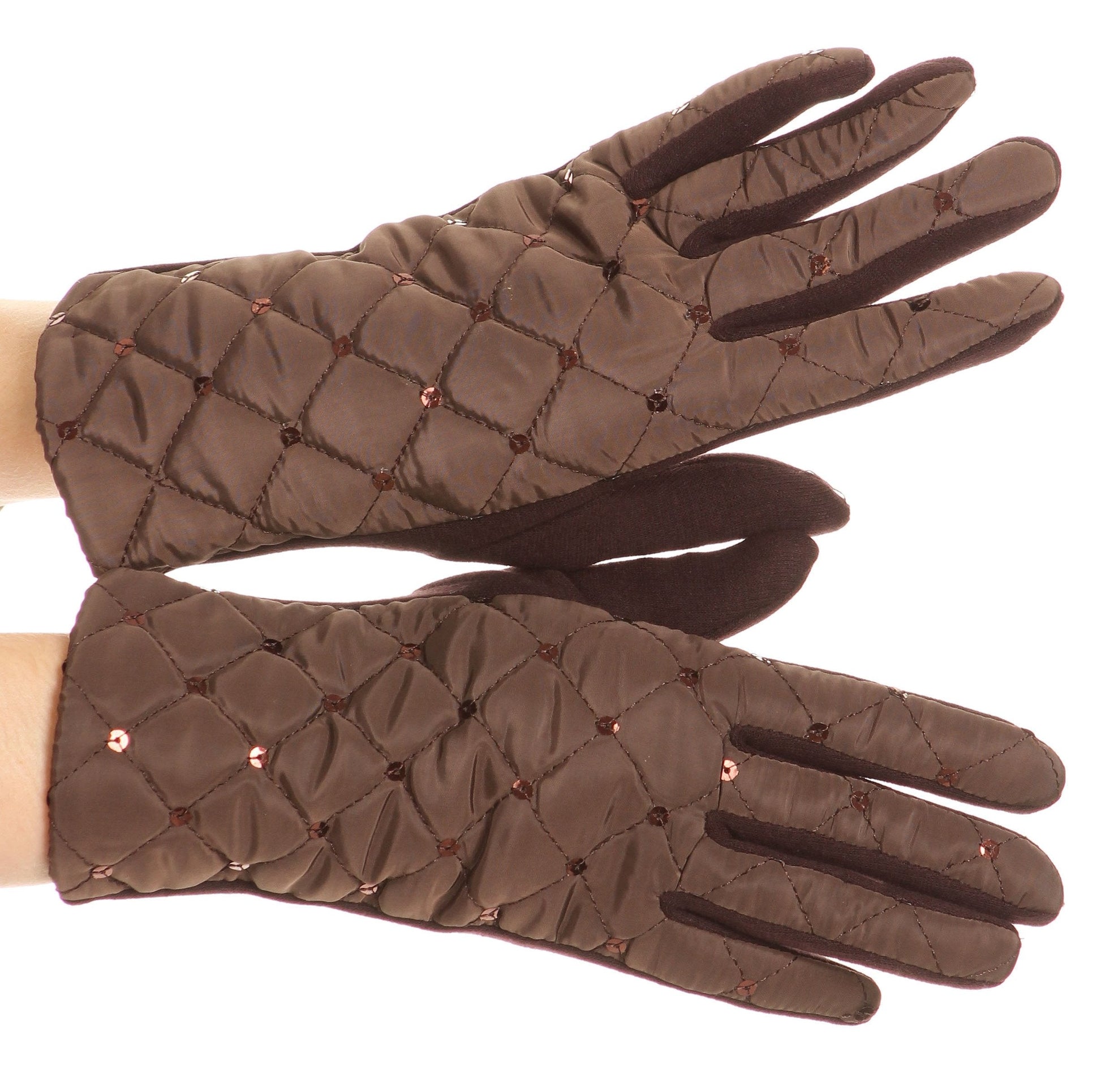 Sakkas Emie Quilted and Lace Super Soft Warm Driving Gloves Touch Screen Capable - Concordia Style Boutique