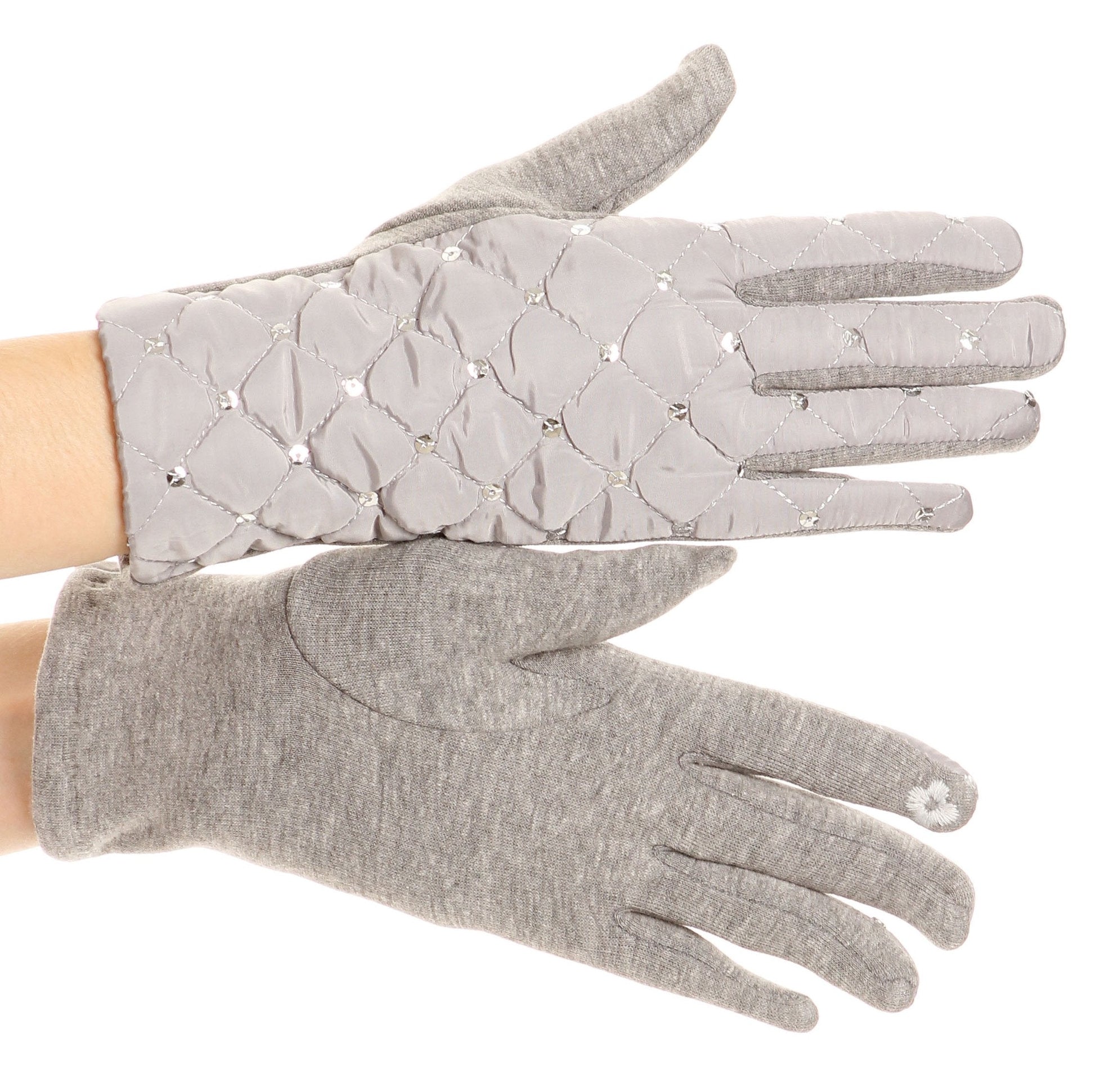 Sakkas Emie Quilted and Lace Super Soft Warm Driving Gloves Touch Screen Capable - Concordia Style Boutique