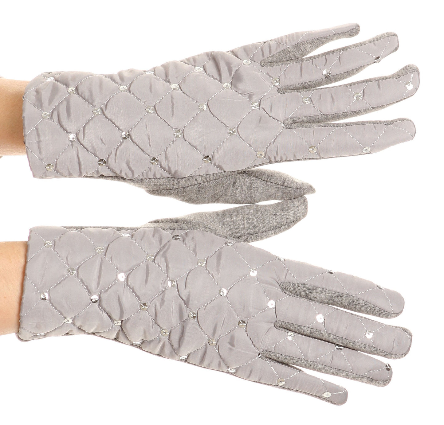 Sakkas Emie Quilted and Lace Super Soft Warm Driving Gloves Touch Screen Capable - Concordia Style Boutique
