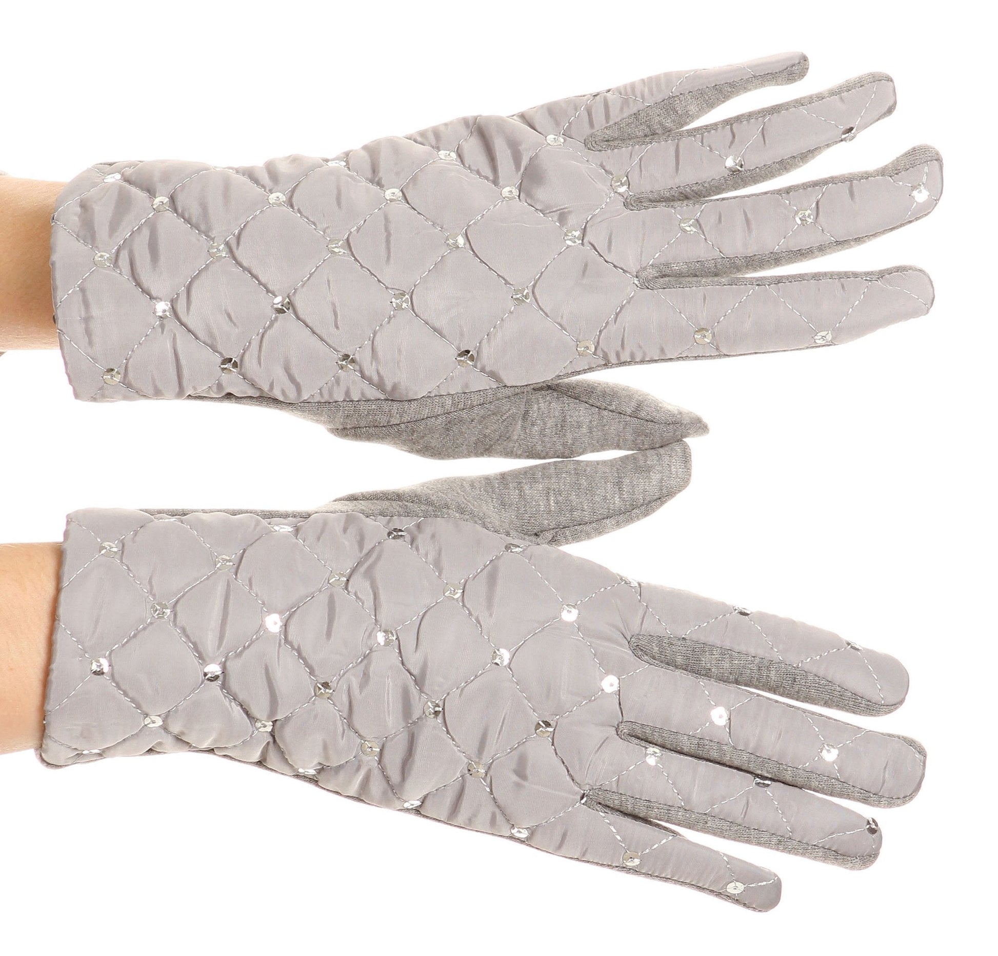 Sakkas Emie Quilted and Lace Super Soft Warm Driving Gloves Touch Screen Capable - Concordia Style Boutique