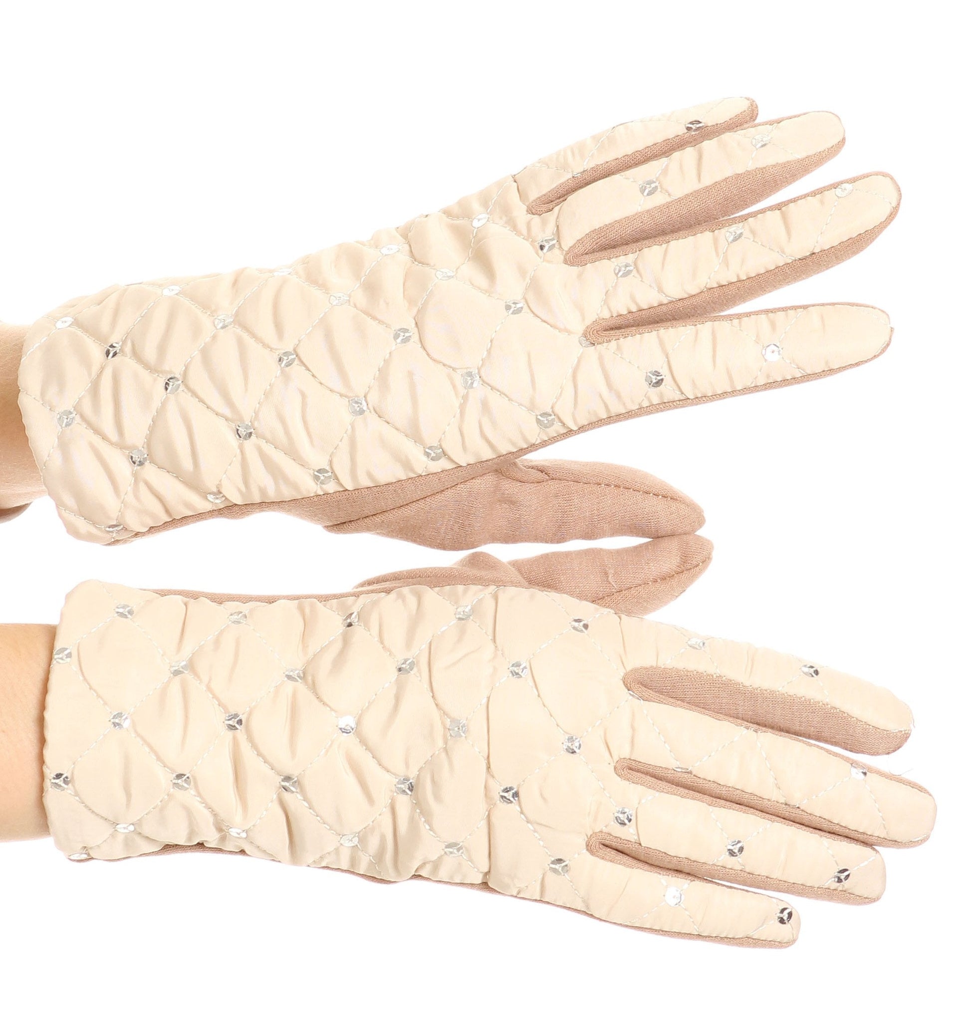 Sakkas Emie Quilted and Lace Super Soft Warm Driving Gloves Touch Screen Capable - Concordia Style Boutique