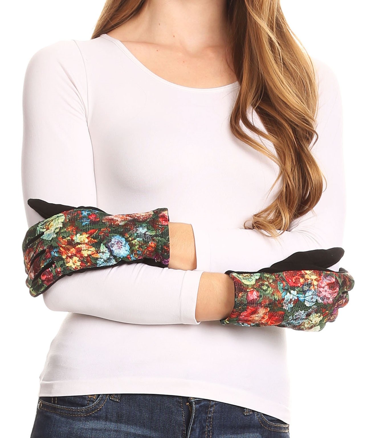 Sakkas Emie Quilted and Lace Super Soft Warm Driving Gloves Touch Screen Capable - Concordia Style Boutique