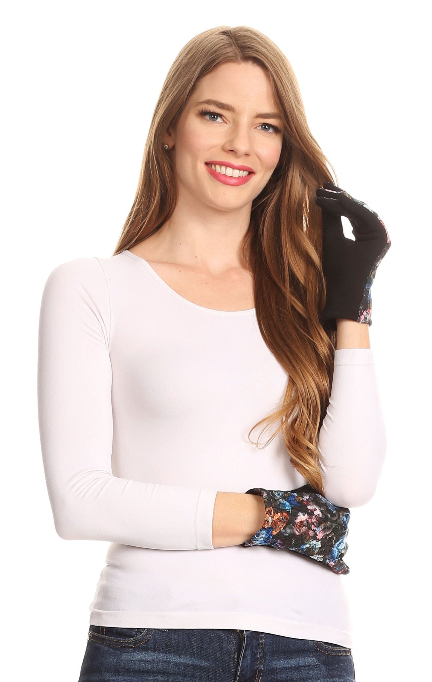 Sakkas Emie Quilted and Lace Super Soft Warm Driving Gloves Touch Screen Capable - Concordia Style Boutique