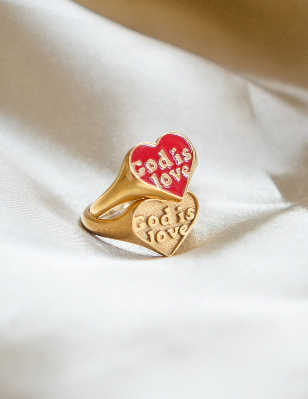 Enamel God is Love Ring - Concordia Style Boutique