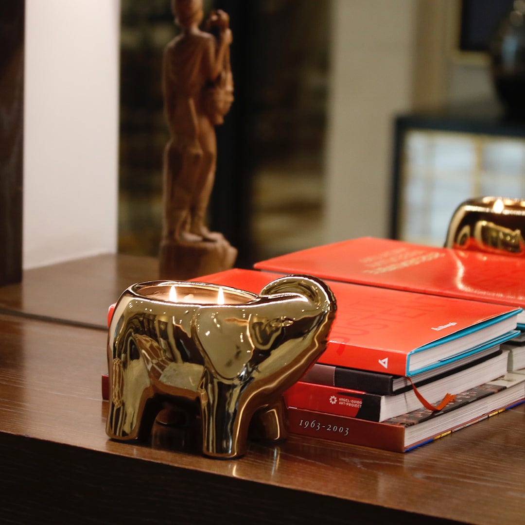 Gold Elephant Candle - Concordia Style Boutique