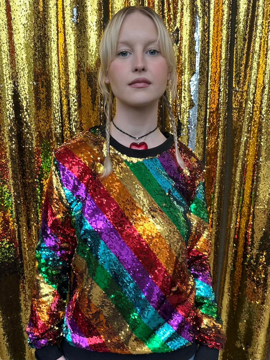 "Any Old  Iron" - Golden Rainbow Sweatshirt - Premium Clothing from Any Old Iron - Just $190! Shop now at Concordia Style Boutique