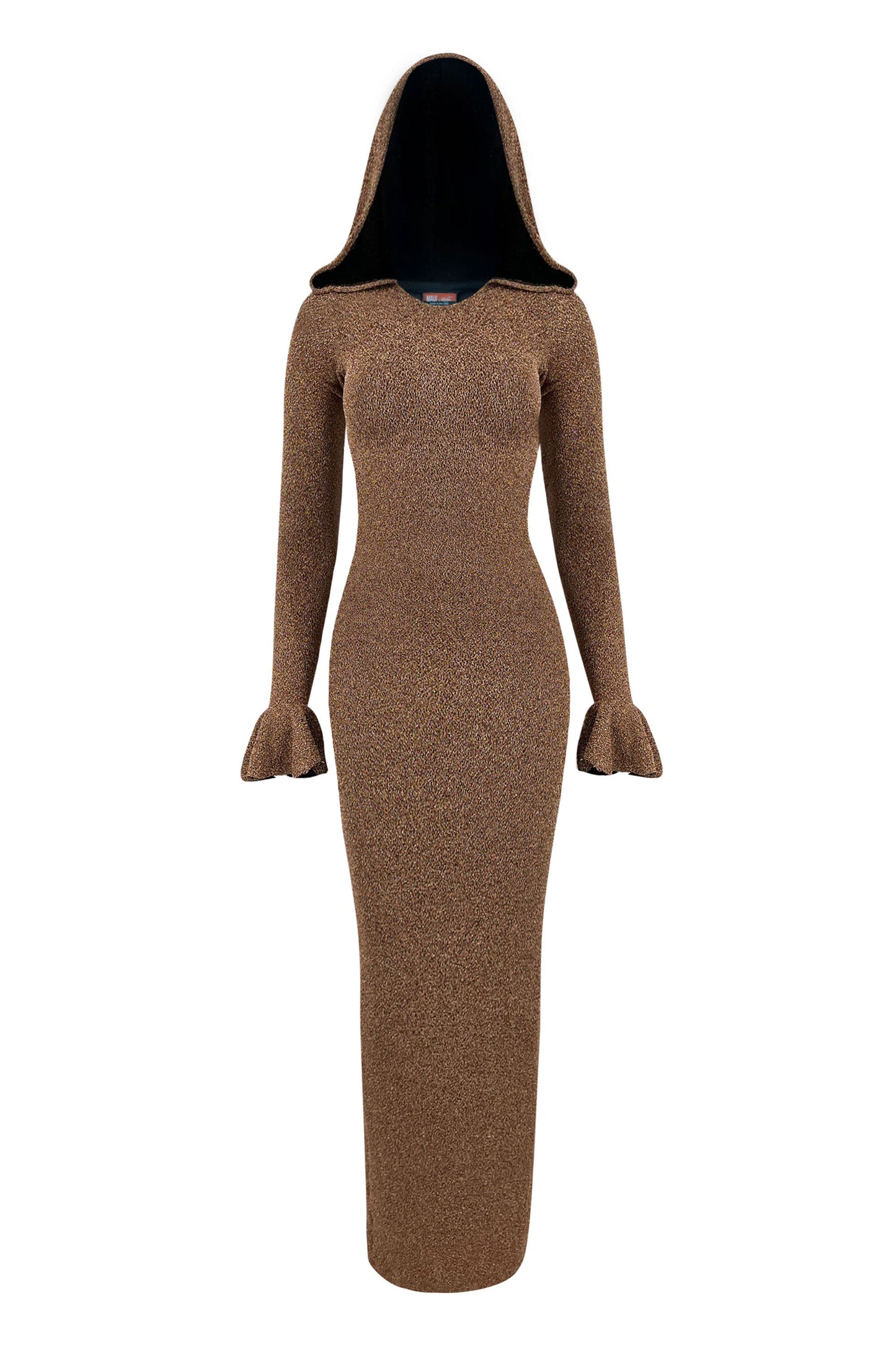 Govina Long Sleeve Copper Dress