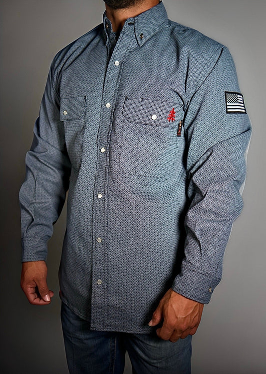 FR Pearl Snap Work Shirt - Forged Gray