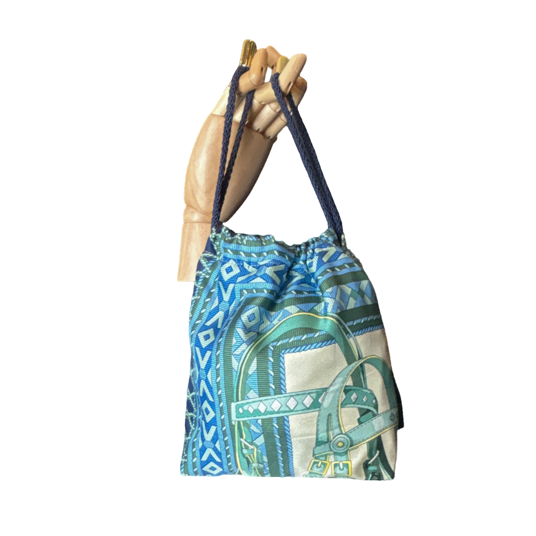 Fringe Harness Vintage Scarf Drawstring Crossbody Bag