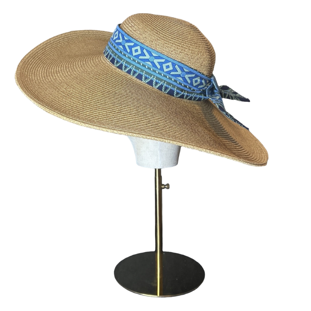 Fringe Harness Logo Perfect Straw Sun Hat