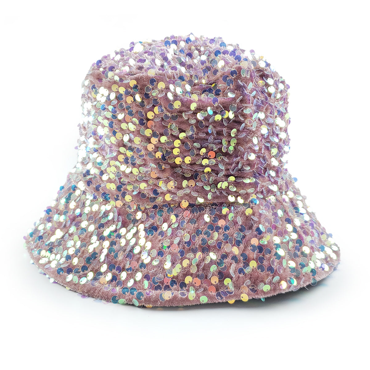 Gemma Sequin Designer Style Bucket hat in Pink