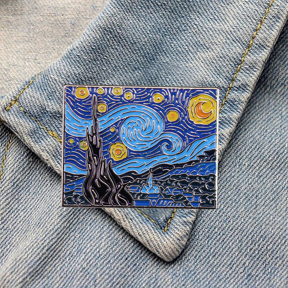 Van Gogh Enamel Pins Badge Jewelry Gifts