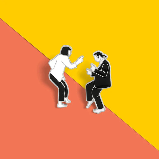 Classic Movie Enamel Pin Set Swing Dance Brooches Lapel Fashion Gift