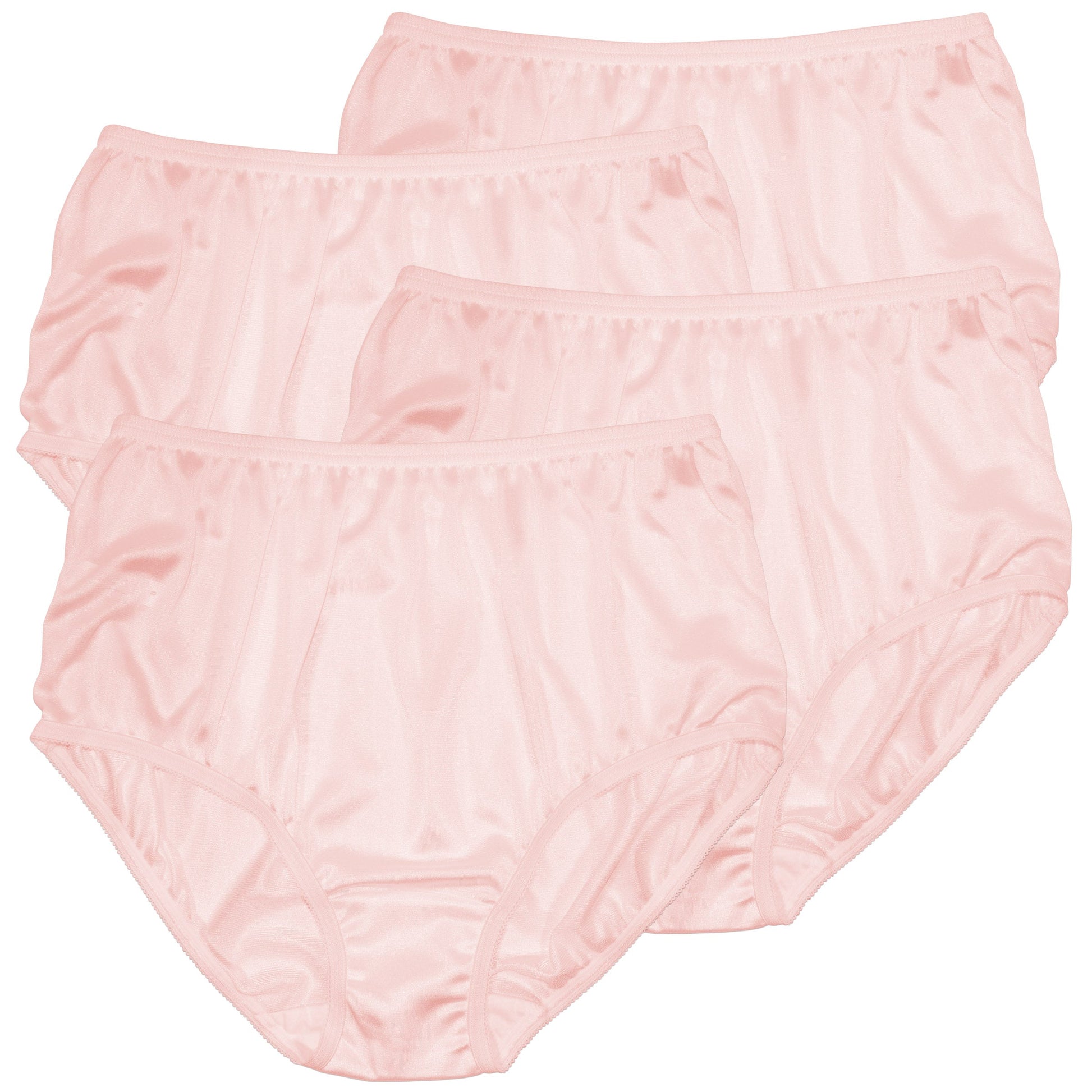 Nylon Brief Panty (Style 331/Plain Jane) 4 Pack in Pink - Concordia Style Boutique