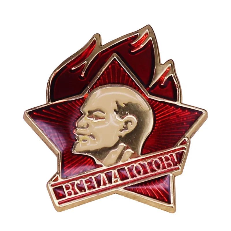 Lenin Pioneers Pin Badge Communist Youth Jewelry