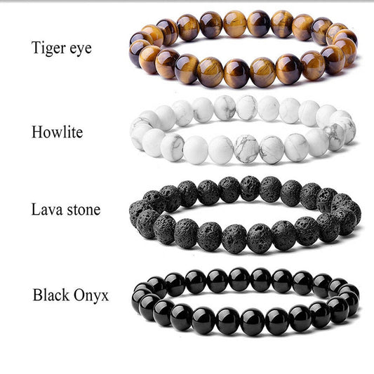 Beaded Bracelet 8mm Natural Stone Beads