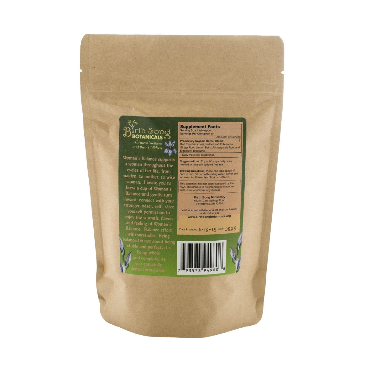 Woman's Balance Nourishing Herbal Tea To Support Hormone Harmony, Stress, PMS, Fertility, and a Healthy Immune System* with Ashwagandha Root 4 oz. - Concordia Style Boutique