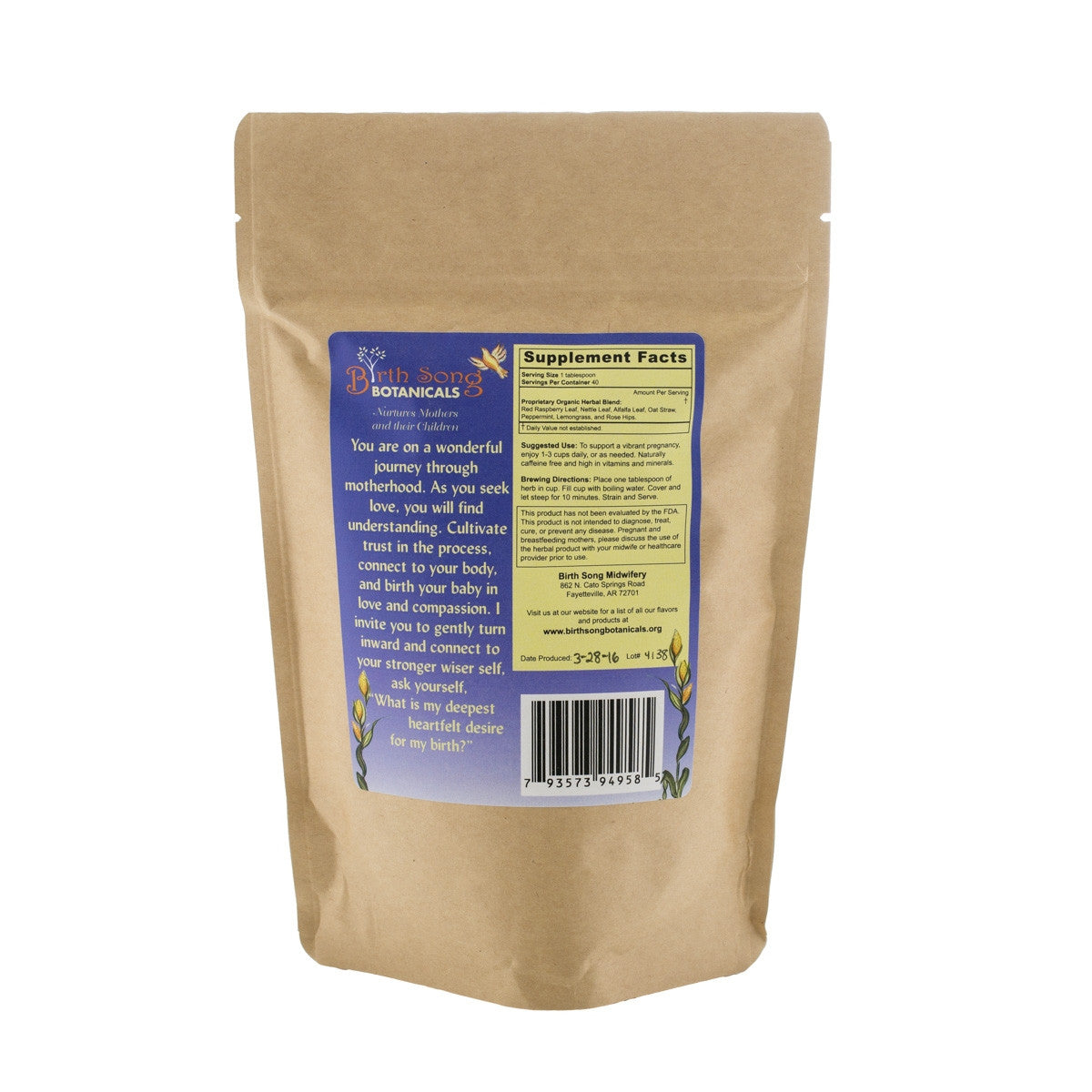 Lady in Waiting Herbal Pregnancy Tea Supports a Healthy Pregnancy* with Organic Red Raspberry Leaf 4 oz. - Concordia Style Boutique