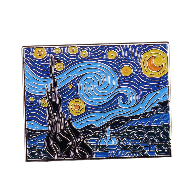 Van Gogh Enamel Pins Badge Jewelry Gifts