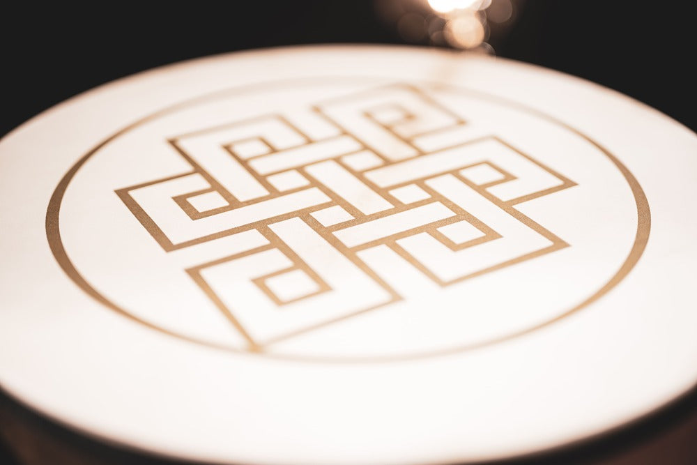 16" Designed Hand Drum, Endless Knot