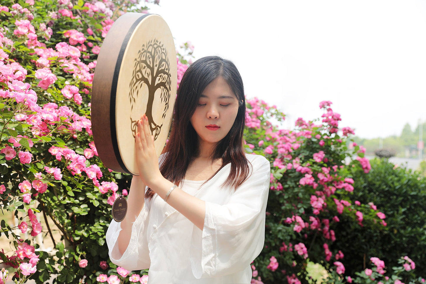 16" Designed Hand Drum, Tree of Life