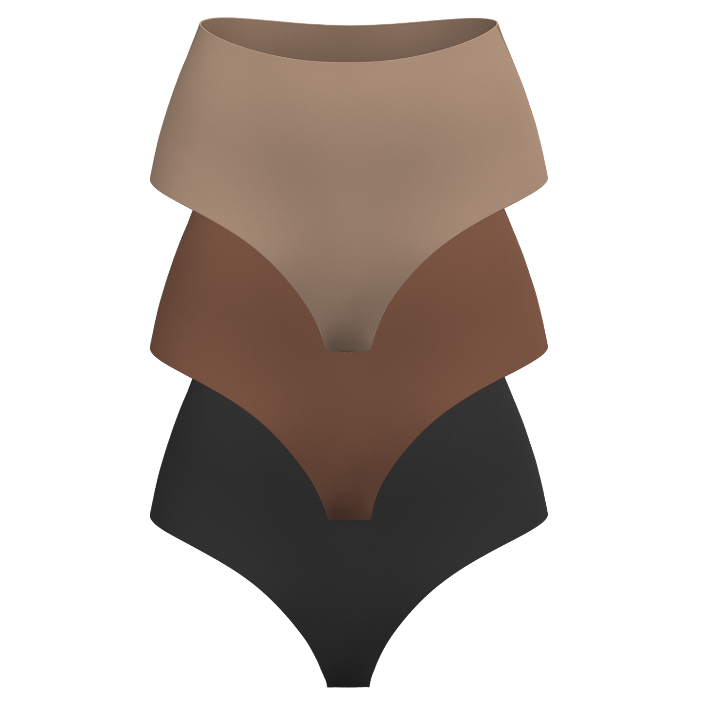 High Rise Thong 3 Pack [Dark Neutrals]