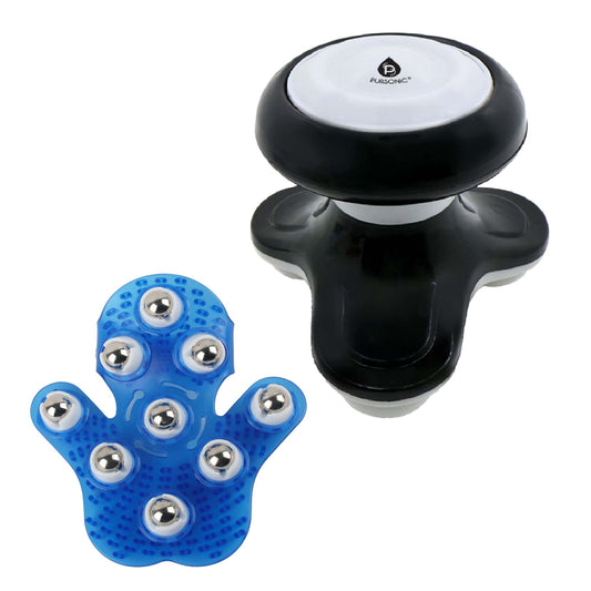 Pursonic Relaxation & Recovery Bundle: Palm-Shaped Massage Glove + Handheld Electric Sport Massager - Concordia Style Boutique