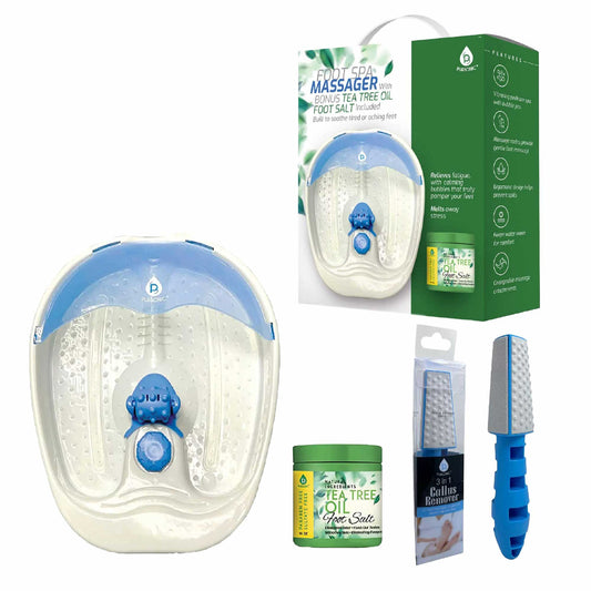 Pursonic Soothing Foot Spa Massager with Tea Tree Salt Scrub & Callus Remover. - Concordia Style Boutique