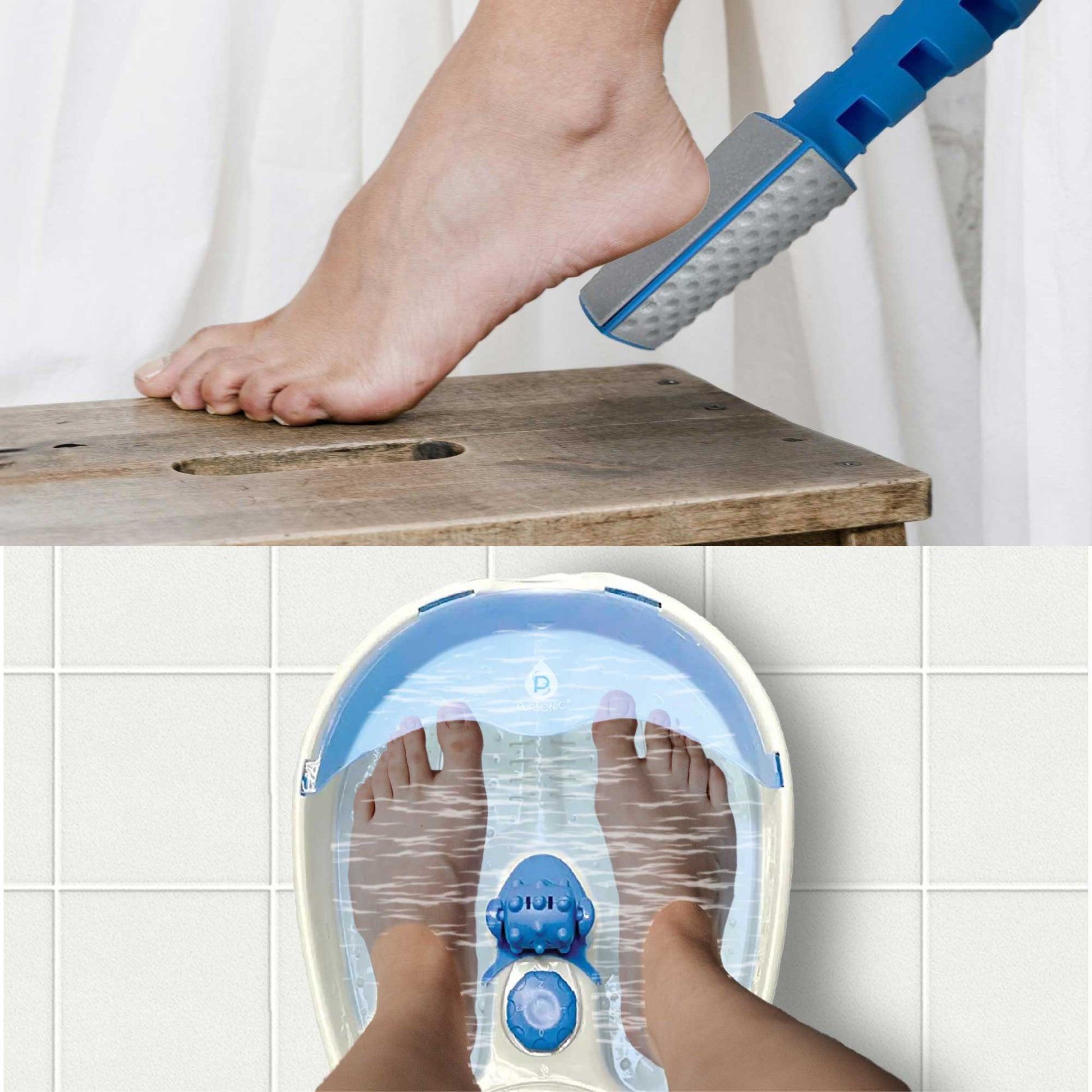 Pursonic Soothing Foot Spa Massager with Tea Tree Salt Scrub & Callus Remover. - Concordia Style Boutique