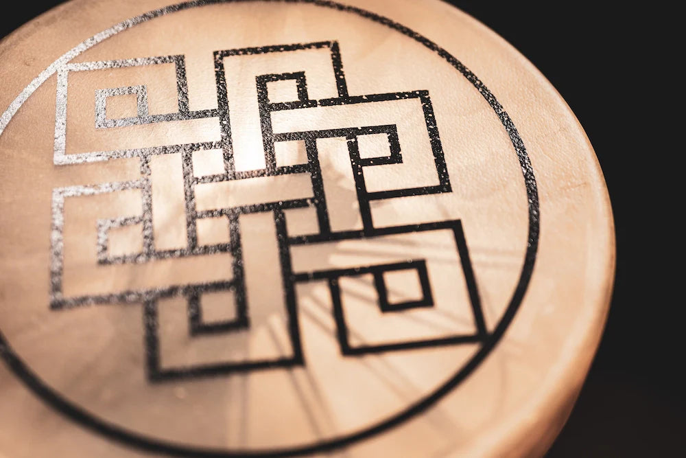 15" Native American-Style Hoop Drum, Endless Knot