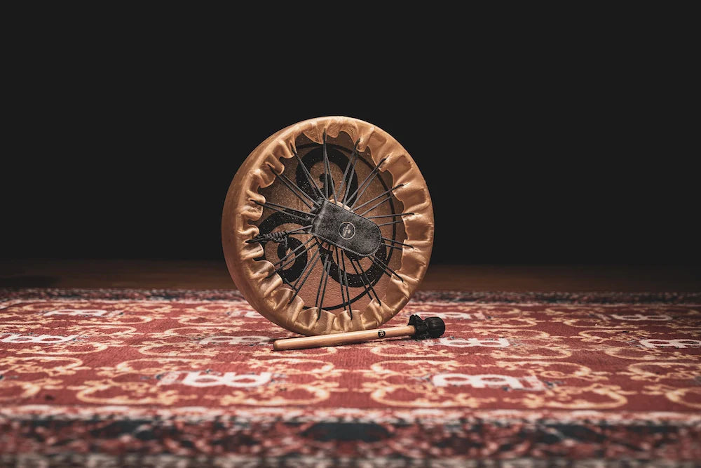 15" Native American-Style Hoop Drum, Triskele